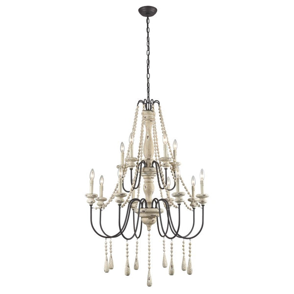 SOMMIERES 33'' WIDE 12-LIGHT CHANDELIER---CALL OR TEXT 270-943-9392 FOR AVAILABILITY