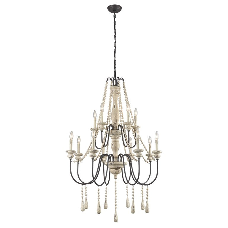 SOMMIERES 33'' WIDE 12-LIGHT CHANDELIER---CALL OR TEXT 270-943-9392 FOR AVAILABILITY