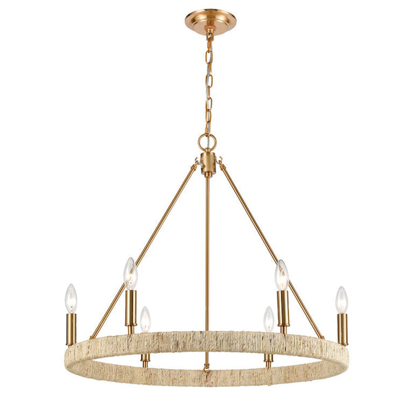 ABACA 27'' WIDE 6-LIGHT CHANDELIER ALSO AVAILABLE IN POLISHED NICKEL--- CALL OR TEXT 270-943-9392 FOR AVAILABILITY