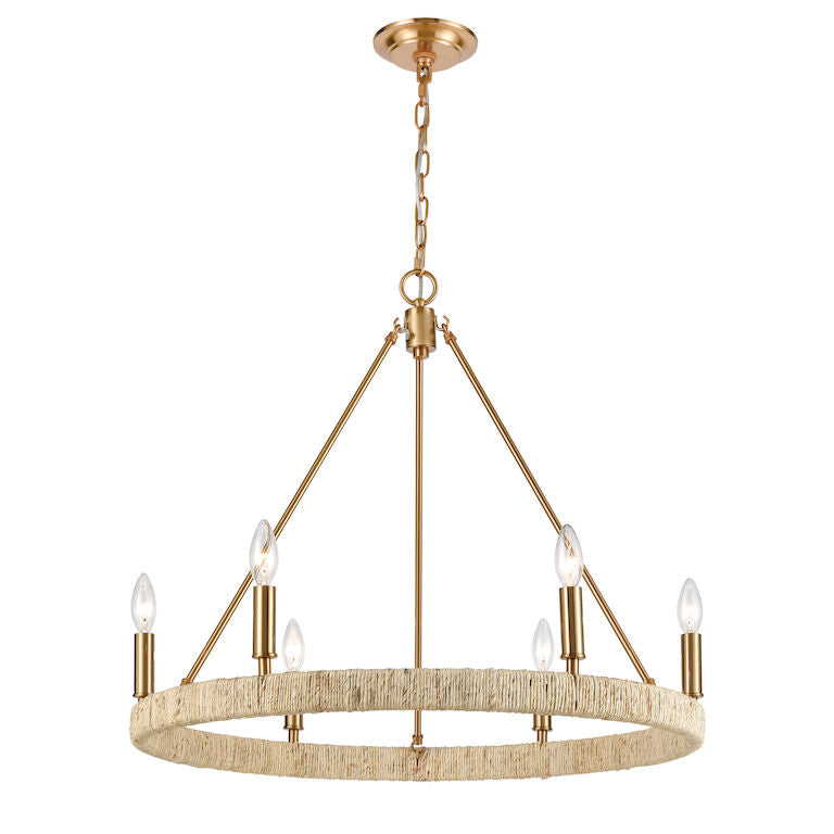 ABACA 27'' WIDE 6-LIGHT CHANDELIER ALSO AVAILABLE IN POLISHED NICKEL--- CALL OR TEXT 270-943-9392 FOR AVAILABILITY