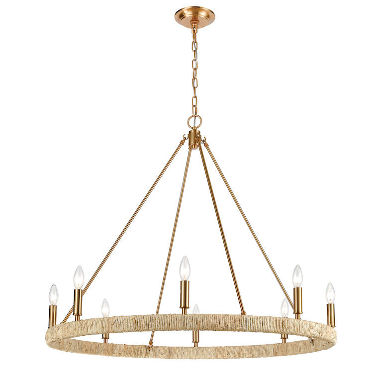 ABACA 36'' WIDE 8-LIGHT CHANDELIER ALSO AVAILABLE IN POLISHED NICKEL--- CALL OR TEXT 270-943-9392 FOR AVAILABILITY