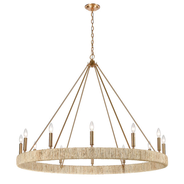 ABACA 48'' WIDE 12-LIGHT CHANDELIER ALSO AVAILABLE IN POLISHED NICKEL---CALL OR TEXT 270-943-9392 FOR AVAILABILITYTEXT 270-943