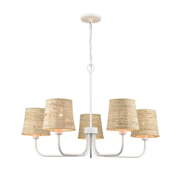 ABACA 34'' WIDE 5-LIGHT CHANDELIER---CALL OR TEXT 270-943-9392 FOR AVAILABILITY
