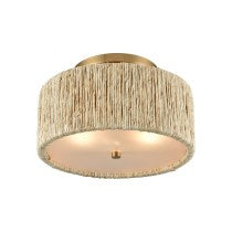 ABACA 13.75'' WIDE 2-LIGHT SEMI FLUSH MOUNT---CALL OR TEXT 270-943-9392 FOR AVAILABILITY
