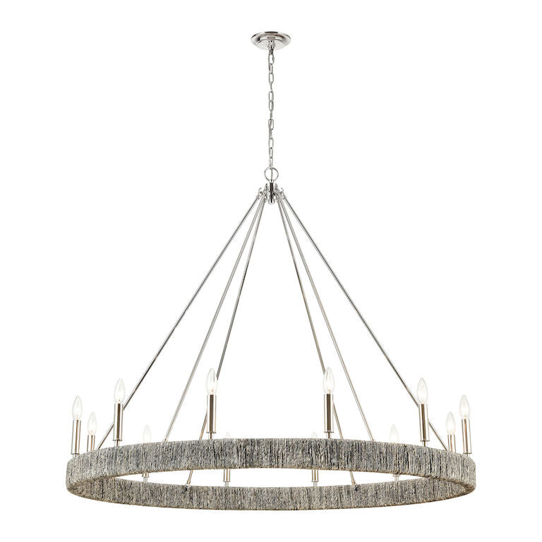 ABACA 48'' WIDE 12-LIGHT CHANDELIER ALSO AVAILABLE IN POLISHED NICKEL---CALL OR TEXT 270-943-9392 FOR AVAILABILITYTEXT 270-943