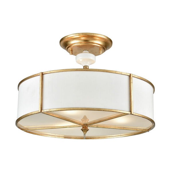 CERAMIQUE 16'' WIDE 3-LIGHT SEMI FLUSH MOUNT