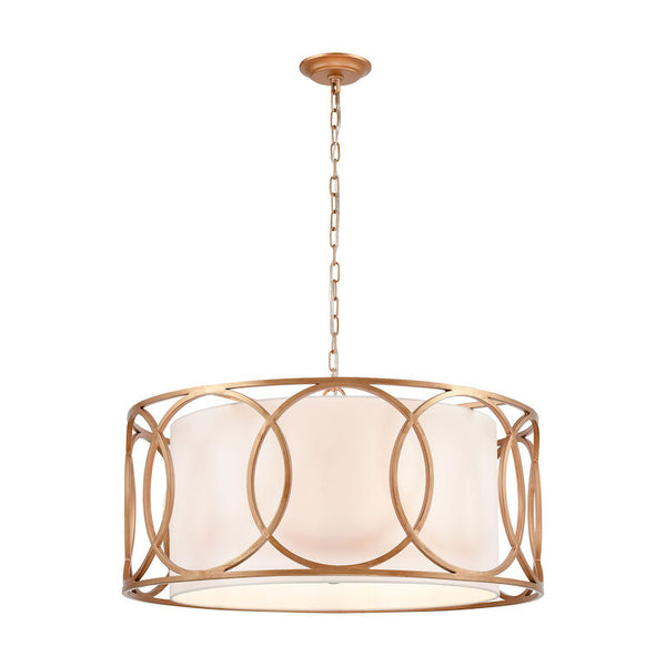 RINGLETS 28'' WIDE 6-LIGHT CHANDELIER