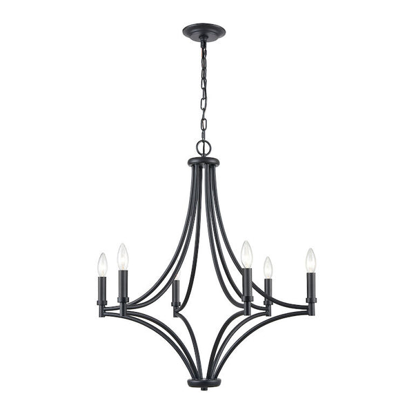 SPANISH VILLA 26'' WIDE 6-LIGHT CHANDELIER