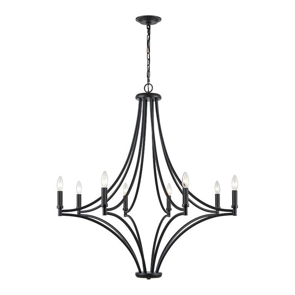 SPANISH VILLA 36'' WIDE 8-LIGHT CHANDELIER