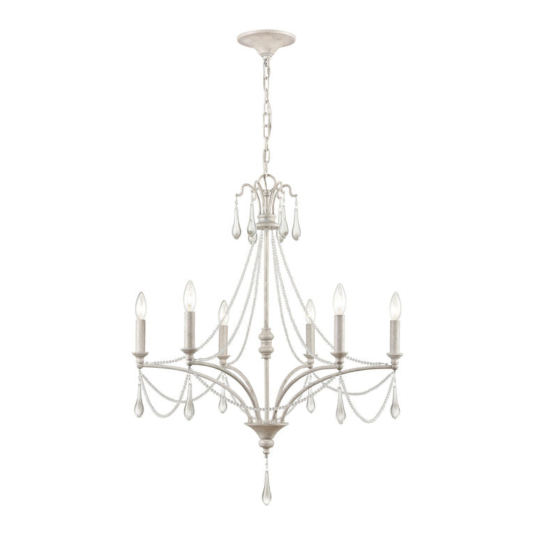 FRENCH PARLOR 27'' WIDE 6-LIGHT CHANDELIER