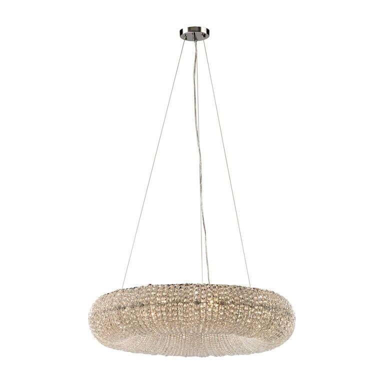 CRYSTAL RING 28'' WIDE 10-LIGHT CHANDELIER--ALSO AVAILABLE WITH LED @ $3,942.20-CALL OR TEXT 270-943-9392 FOR AVAILABILITY