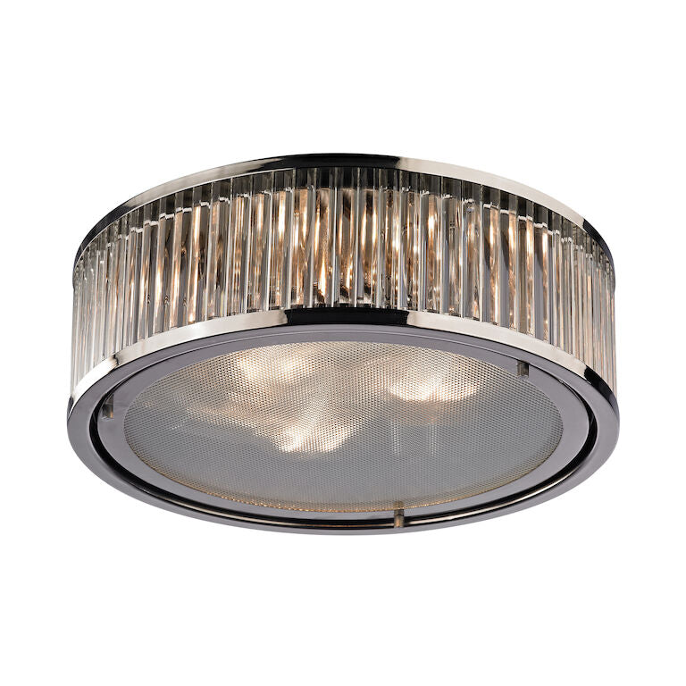 LINDEN MANOR 16'' WIDE 3-LIGHT FLUSH MOUNT