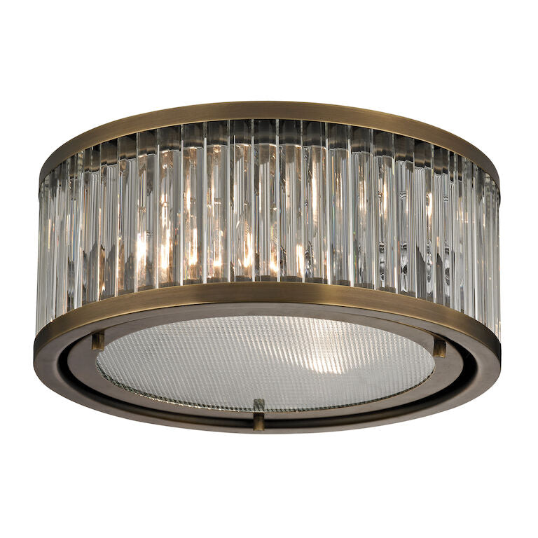 LINDEN MANOR 12'' WIDE 2-LIGHT FLUSH MOUNT ALSO AVAILABLE IN OIL RUBBED BRONZE