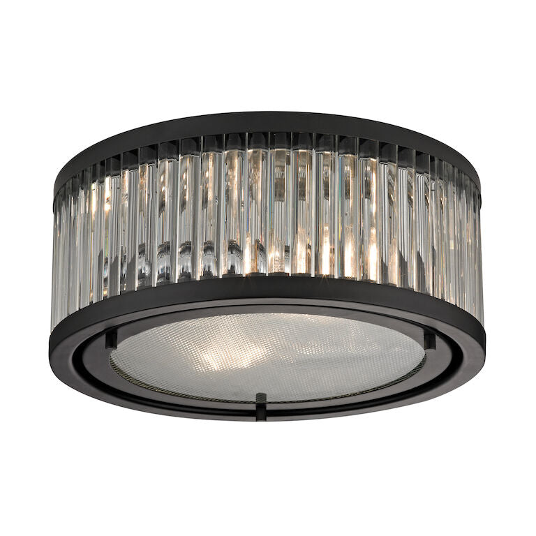 LINDEN MANOR 12'' WIDE 2-LIGHT FLUSH MOUNT ALSO AVAILABLE IN OIL RUBBED BRONZE