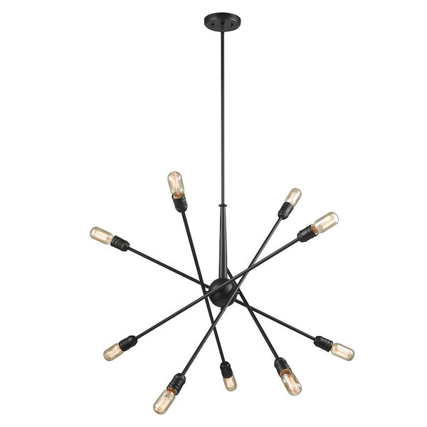 DELPHINE 33'' WIDE 10-LIGHT OIL RUBBED BRONZE CHANDELIER