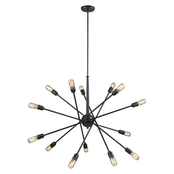 DELPHINE 38'' WIDE 14-LIGHT  OIL RUBBED BRONZE CHANDELIER