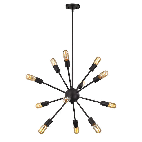 DELPHINE 27'' WIDE 12-LIGHT OIL RUBBED BRONZE CHANDELIER