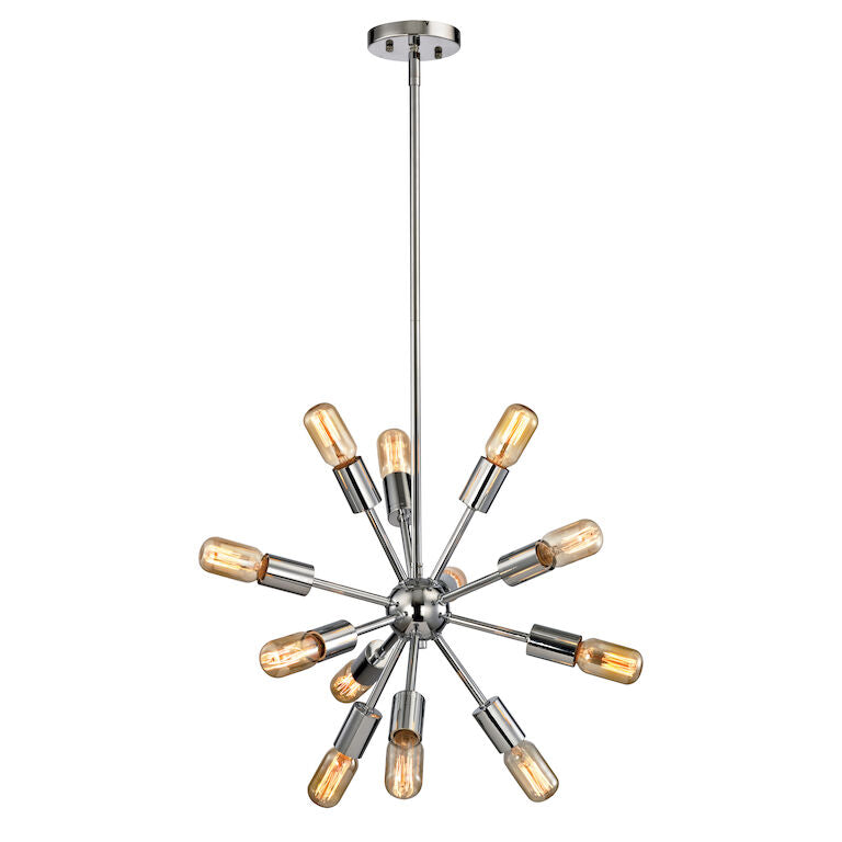 DELPHINE 16'' WIDE 12-LIGHT POLISHED CROME CHANDELIER---CALL OR TEXT 270-943-9392 FOR AVAILABILITY