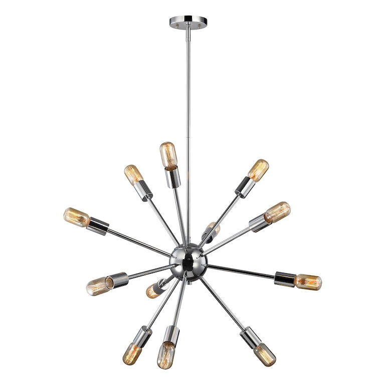 DELPHINE 27'' WIDE 12-LIGHT POLISHED CROME CHANDELIER---CALL ORT EXT 270-943-9392 FOR AVAILABILITY