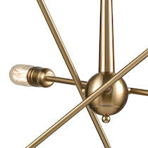 DELPHINE 28'' WIDE 6-LIGHT SATIN BRASS CHANDELIER