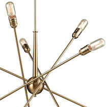 DELPHINE 33'' WIDE 10-LIGHT SATIN BRASS CHANDELIER