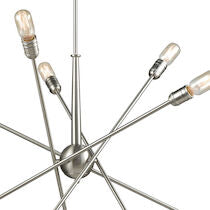 DELPHINE 33'' WIDE 10-LIGHT SATIN NICKEL CHANDELIER