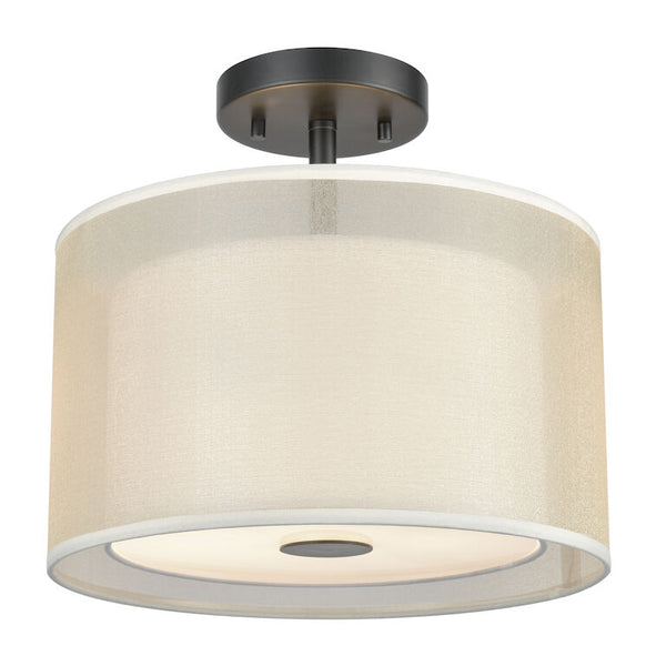 ASHLAND 12'' WIDE 2-LIGHT SEMI FLUSH MOUNT