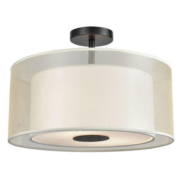 ASHLAND 16'' WIDE 2-LIGHT SEMI FLUSH MOUNT