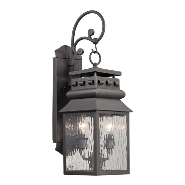 FORGED LANCASTER 22'' HIGH 2-LIGHT OUTDOOR SCONCE