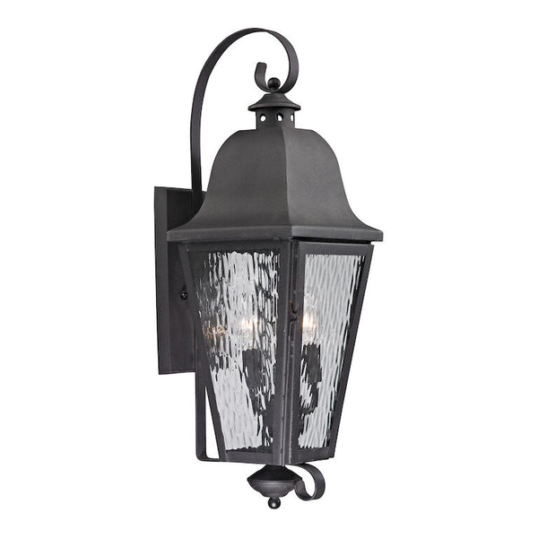 FORGED BROOKRIDGE 30'' HIGH 3-LIGHT OUTDOOR SCONCE---ALL OR TEXT 270-943-9392 FOR AVAILABILITY