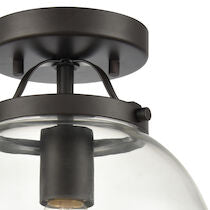 BERNICE 9'' WIDE 1-LIGHT SEMI FLUSH MOUNT ALSO AVAILABLE IN OIL RUBBED BRONZE---CALL OR TEXT 270-943-9392 FOR AVAILABILITY