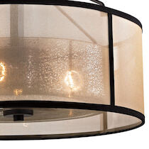 DIFFUSION 18'' WIDE 3-LIGHT SEMI FLUSH MOUNT---CALL OR TEXT 270-943-9392 FOR AVAILABILITY