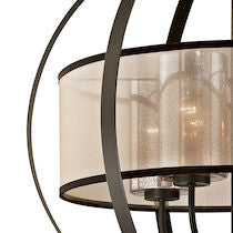 DIFFUSION 24'' WIDE 4-LIGHT CHANDELIER OIL RUBBED BRONZE AVAILABLE WITH LED @$1032.70 ALSO AVAILABLE IN AGED SILVER