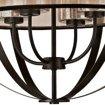 DIFFUSION 24'' WIDE 4-LIGHT CHANDELIER OIL RUBBED BRONZE AVAILABLE WITH LED @$1032.70 ALSO AVAILABLE IN AGED SILVER