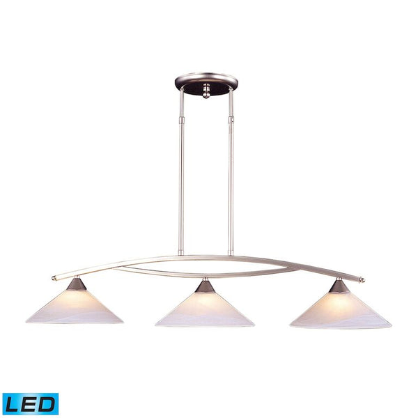 ELYSBURG 43'' WIDE 3-LIGHT ISLAND CHANDELIERALSO AVAILABLE IN AGED BRONZE WITH LED @$899.30