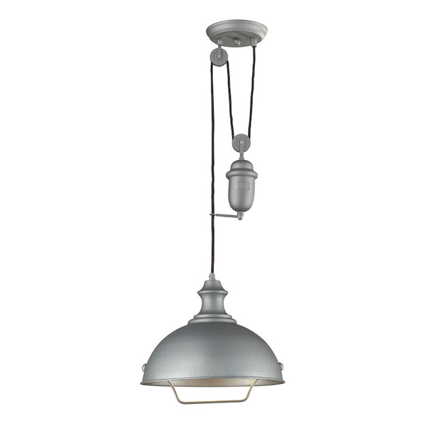 FARMHOUSE 14'' WIDE AGED PEWTER 1-LIGHT PENDANT AVAILABLE WITH LED @$507.15---CALL OR TEXT 270-943-9392 FOR AVAILABILITY - King Luxury Lighting