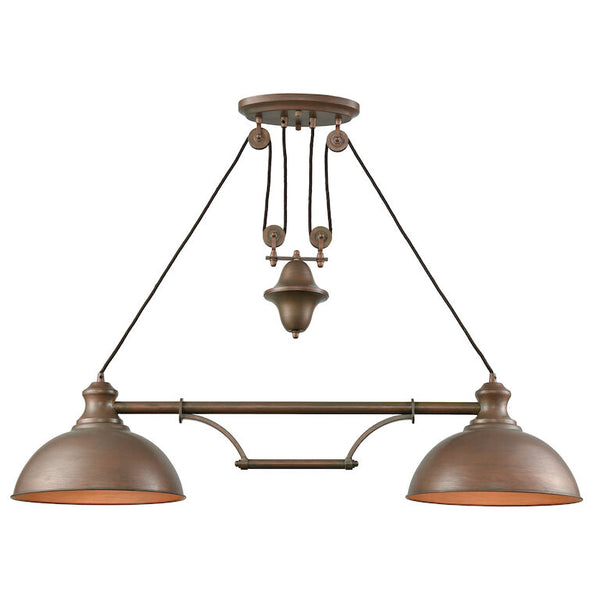 FARMHOUSE 44'' WIDE 2-LIGHT ISLAND CHANDELIER