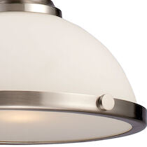 CHADWICK 13'' WIDE 1-LIGHT SATIN NICKEL PENDANT