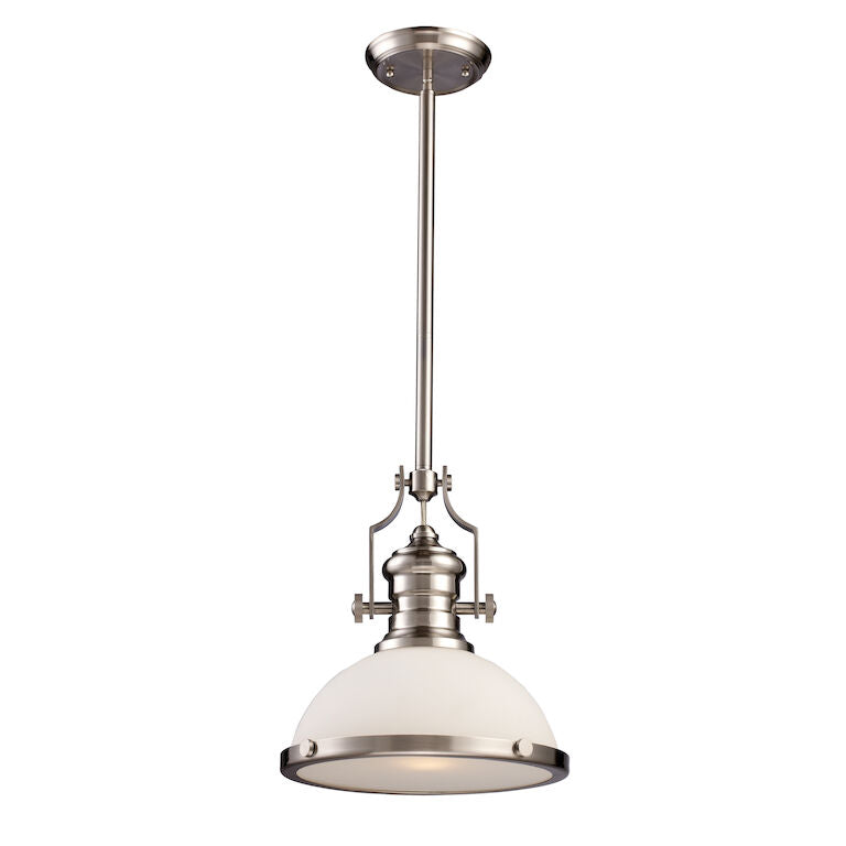 CHADWICK 13'' WIDE 1-LIGHT SATIN NICKEL PENDANT