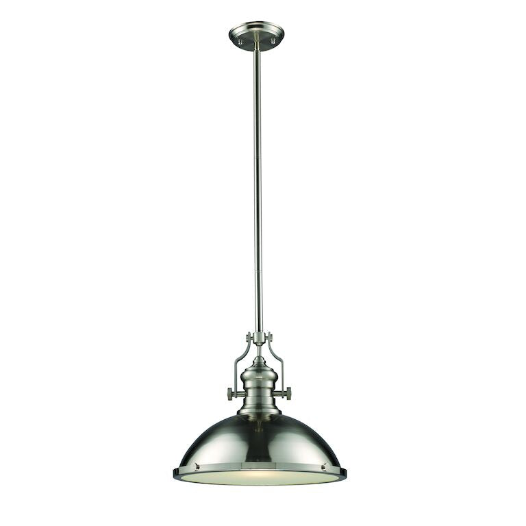 CHADWICK 17'' WIDE 1-LIGHT SATIN NICKEL PENDANT ALSO AVAILABLE WITH LED @$526.70---CALL OR TEXT 270-943-9392 FOR AVAILABILITY - King Luxury Lighting
