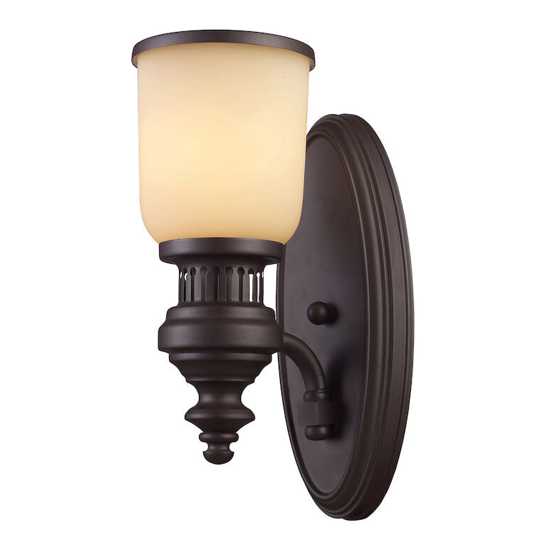 CHADWICK 13'' HIGH 1-LIGHT SCONCEALSO AVAILABLE IN OILED BRONZE WITH LED @$266.80