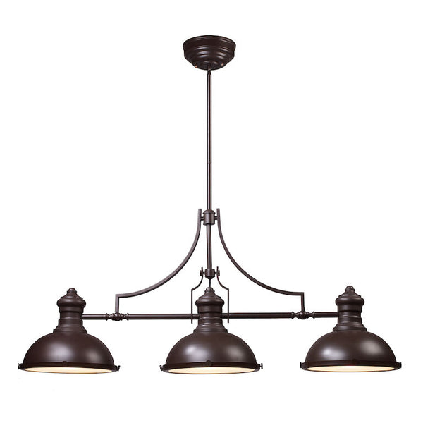 CHADWICK 47'' WIDE 3-LIGHT OILED BRONZE ISLAND CHANDELIER AVAILABLE WITH LED @$999.95---CALL OR TEXT 270-943-9392 FOR AVAILABILITY