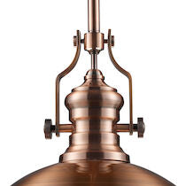 CHADWICK 17'' ANTIQUE COPPER WIDE 1-LIGHT PENDANT ALSO AVAILABLE IN LED @$526.70