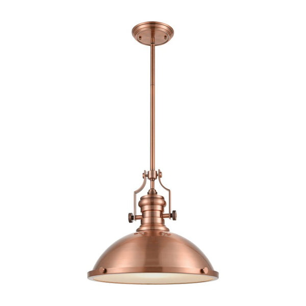 CHADWICK 17'' ANTIQUE COPPER WIDE 1-LIGHT PENDANT ALSO AVAILABLE IN LED @$526.70