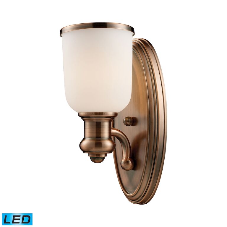 BROOKSDALE 13'' HIGH 1-LIGHT SCONCE AVAILABLE IN ANTIQUE COPPER ALSO AVAILABLE WITH LED @$188.60