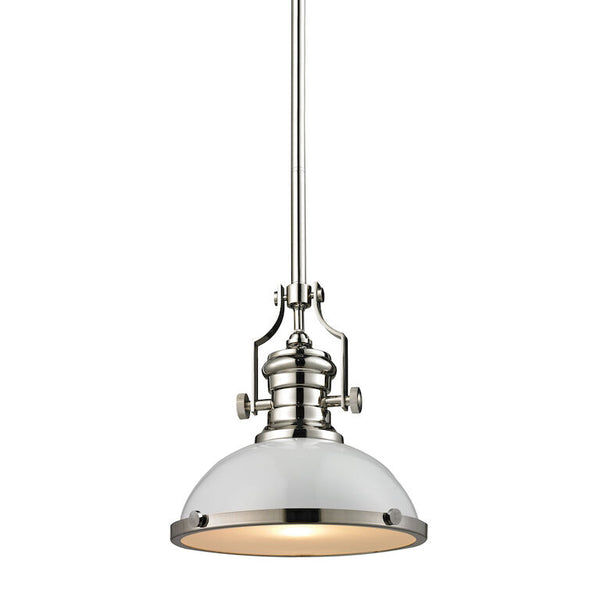 CHADWICK 13'' WIDE 1-LIGHT POLISHED NICKEL PENDANT ALSO AVAILABLE IN SATIN NICKEL---CALL OR TEXT 270-943-9392 FOR AVAILABILITY