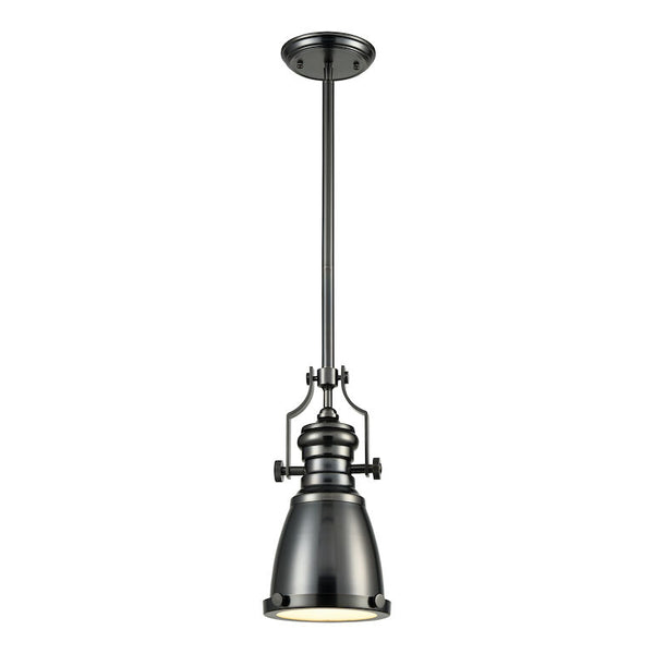 CHADWICK 8'' WIDE 1-LIGHT BLACK NICKEL MINI PENDANT---CALL OR TEXT 270-943-9392 FOR AVAILABILITY