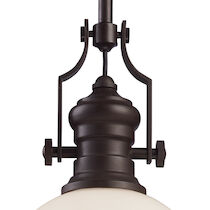 CHADWICK 13'' WIDE 1-LIGHT OILED BRONZE PENDANT