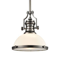 CHADWICK 13'' WIDE 1-LIGHT BLACK NICKELPENDANT