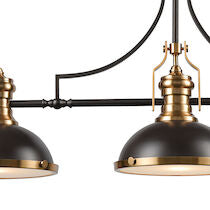 CHADWICK 47'' WIDE 3-LIGHT OIL RUGGED BRONZE ISLAND CHANDELIER---CALL OR TEXT 270-943-9392 FOR AVAILABILITY